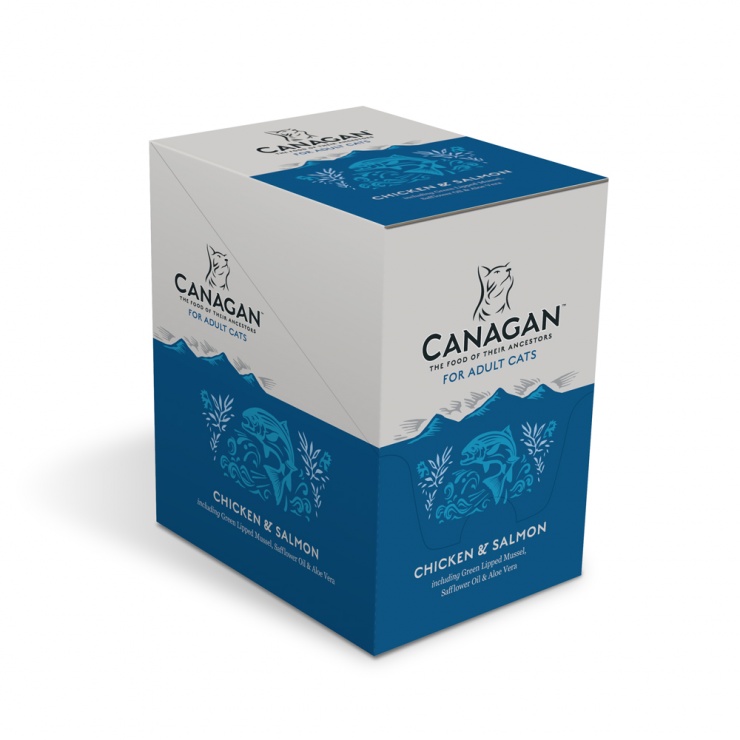 Canagan Cat 原之選鮮肉滋味包雞肉三文魚 Chicken & Salmon 藍  (Expiry Date: 4月/2023)