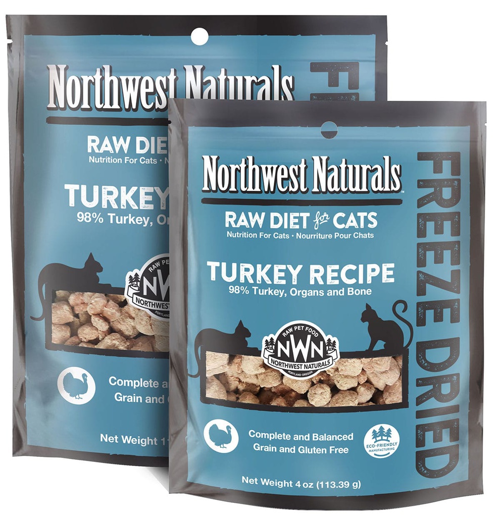 Northwest Naturals CAT Freeze Dried Turkey Recipe 11oz 無穀物凍乾小粒火雞肉貓糧 (藍) (NWFFD11TUR)