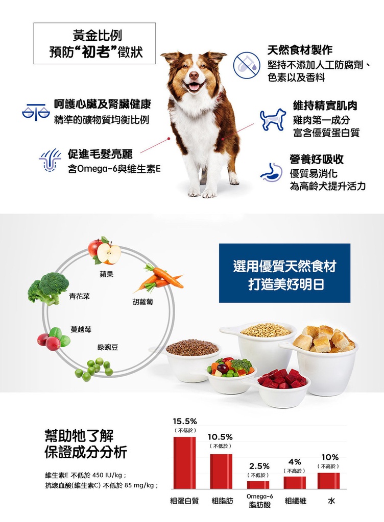 Hill's Science Diet Adult 7+ Original Bites (#6938HG) 3KG 標準粒 高齡犬Adult 7+