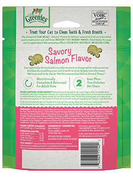 GREENIES FELINE Salmon Dental Treats 三文魚味潔齒貓小食 4.6oz 