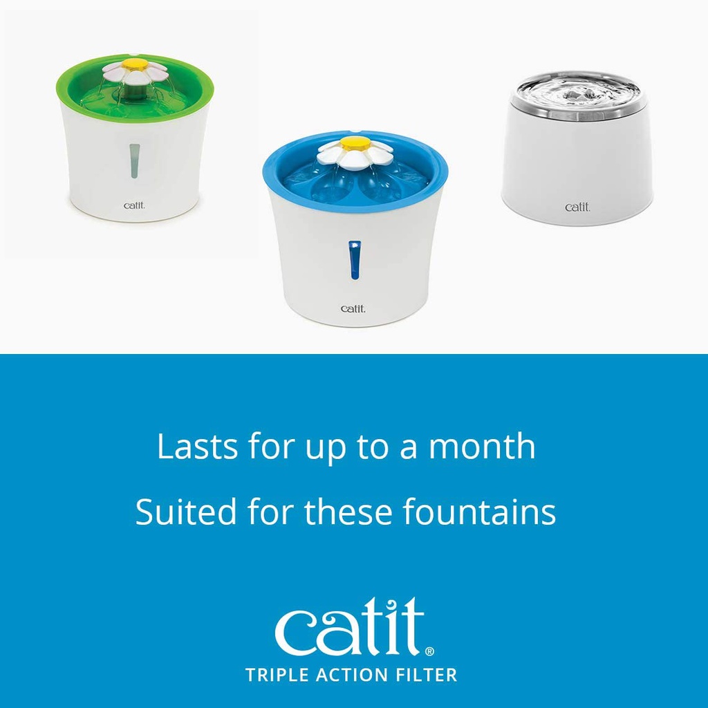 Catit Fountain Filter Triple Action三重過濾自動飲水器替換過濾棉 5PC (#43746)