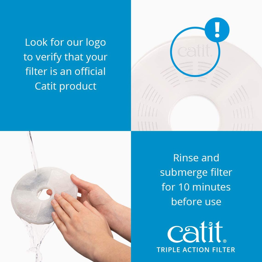 Catit Fountain Filter Triple Action三重過濾自動飲水器替換過濾棉 5PC (#43746)