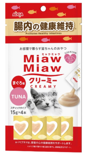 [斷貨中, 未有返貨期, 可預訂等貨到] Aixia Miaw Miaw MMCM09 吞拿魚味腸道健康保健肉醬 15g x 4條裝 紅包橙字