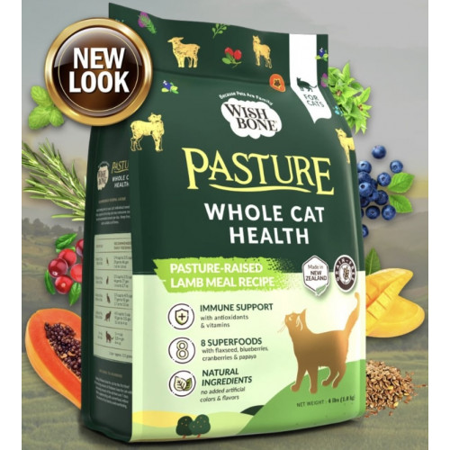 WishBone 威斯邦 CAT Pasture 紐西蘭無穀物 香草成貓糧 Pasture-Raised LAMB Meal Recipe 野牧羊 4lb