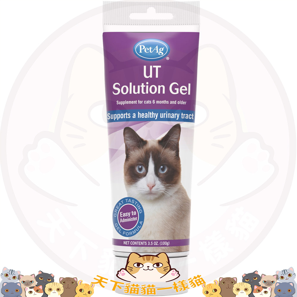 [斷貨中, 未有返貨日期, 可訂貨等貨到] PetAg UT Solution Gel 貓用尿道及腎臟保健膏 3.5oz (100g)