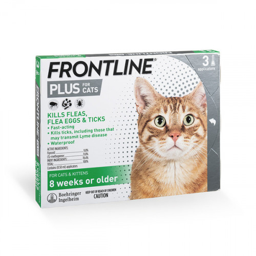 Frontline Plus - Cat 蚤不到殺蝨滴 貓用加強版 (可殺蚤, 蚤蛋及牛蜱) {原裝行貨}