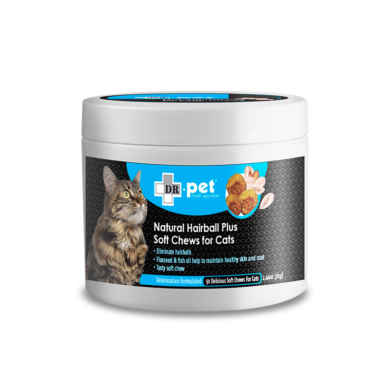 DR.pet 去毛球天然肉粒 Natural Hairball Plus Soft Chews for Cats 50粒裝