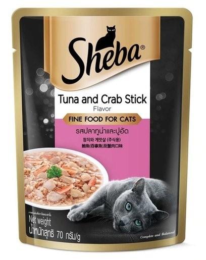 SHEBA POUCH SAA003 Tuna & Crab Stick 70g 濕包 吞拿魚及蟹柳 70g