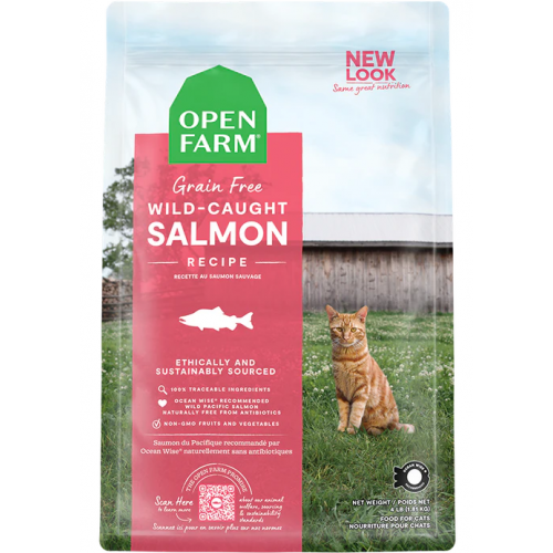 Open Farm CAT貓 4lb [紅] 無穀野生三文魚配方 (三文魚) (Expiry Date: 10/9月/2023) 
