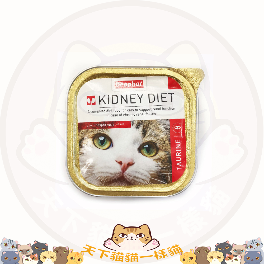 （有現貨~）Beaphar Kidney Diet - 腎臟保健配方貓罐頭濕糧 (牛黃酸) 100g (低磷)