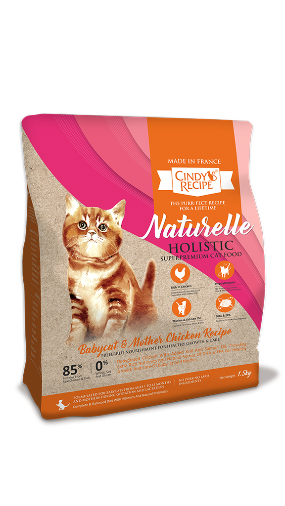 Cindy's Recipe Naturelle Holistic Babycat & Mother Chicken Recipe 雞肉BB貓 / 媽媽貓糧 1.5kg