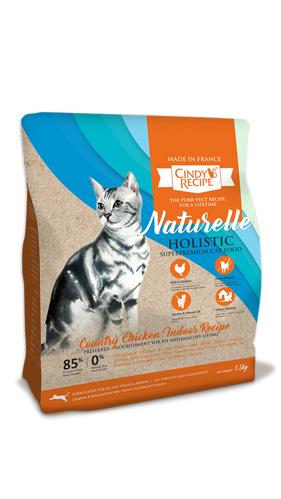 Cindy's Recipe Naturelle Holistic Country Chicken Indoor Recipe 雞肉室內貓糧 1.5kg