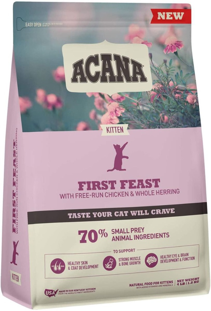 ACANA 愛肯拿加拿大 [[ First Feast - Kitten ]] 幼貓乾糧 - 雞肉配方 1.8kg {原裝行貨}(Expiry Date: 04FEB/2023)