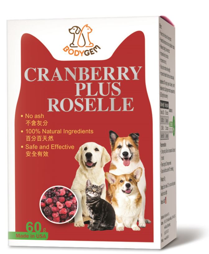 BodyGem Cranberry Plus Roselle 寵物蔓越莓尿道健 60g (美國製造)