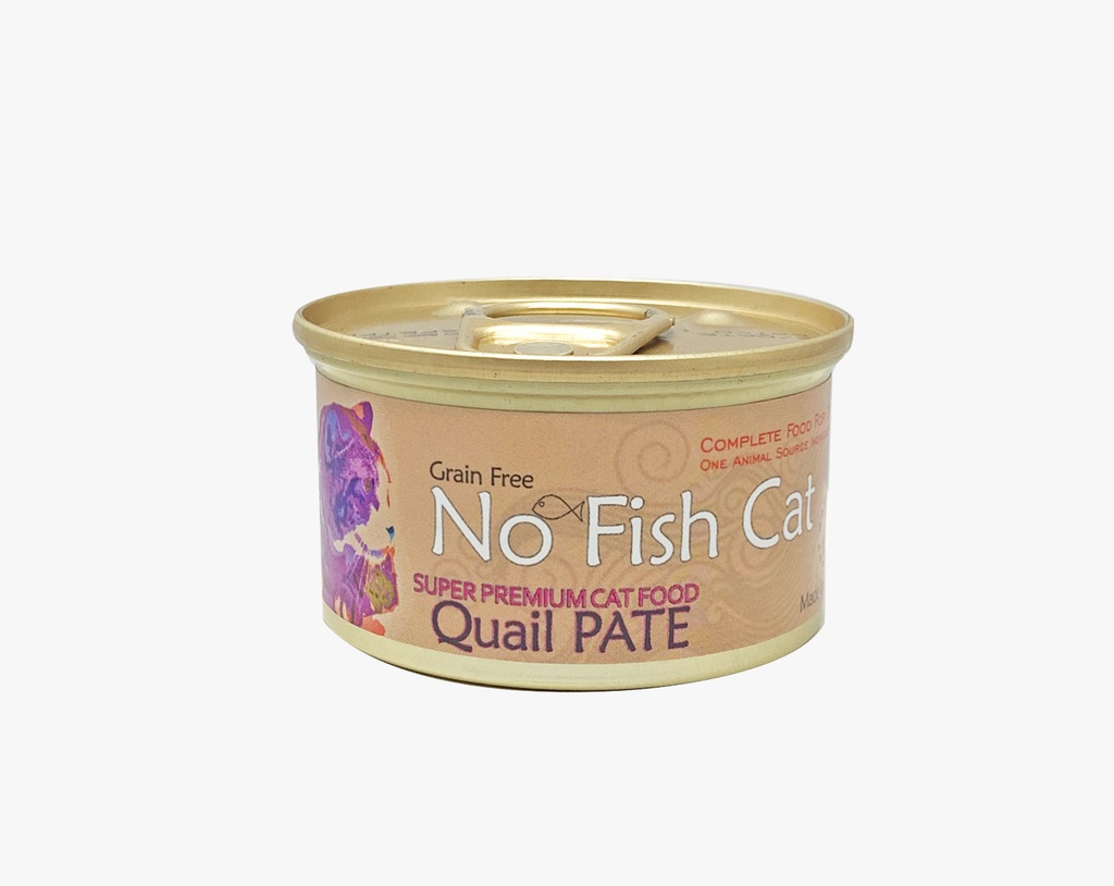 No Fish Cat Quail Pate 意大利無穀物(單一蛋白)鮮鵪鶉肉醬貓罐頭－85g