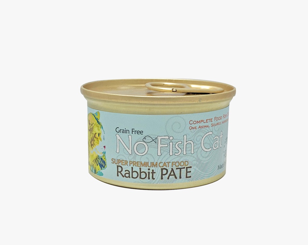 No Fish Cat Rabbit Pate 意大利無穀物(單一蛋白)鮮兔肉醬貓罐頭－85g