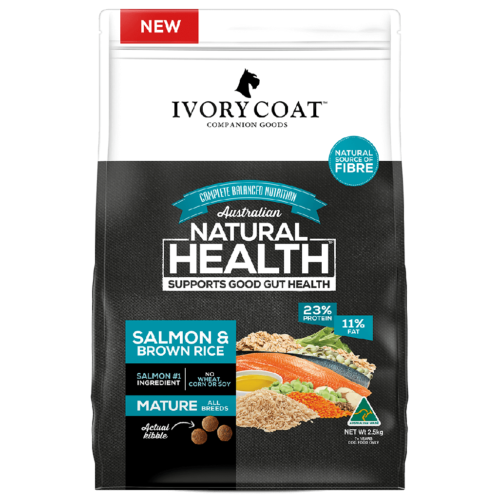 Ivory Coat 狗糧 Senior Dog Salmon & Brown Rice -三文魚糙米 老犬配方 2.5kg (訂貨需時3-5天)