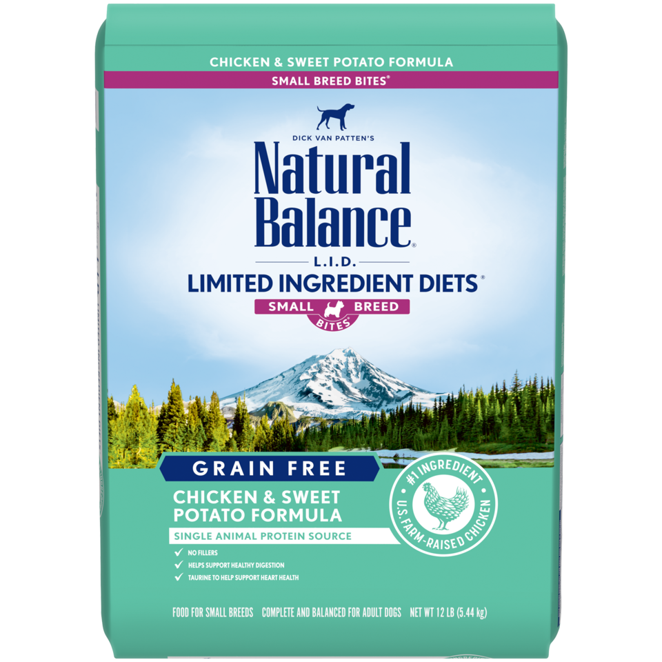 [斷貨中, 未有返貨期] Natural Balance 雪山牌 狗糧 - 單一蛋白 無穀系 - 雞肉甜薯成犬糧- 細細粒 12磅 Small Breed Bites Grain Free Chicken & Sweet Potato formula for Dog 12lb