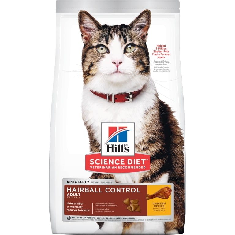 [斷貨中, 未有返貨日期]Hill's Science Diet ADULT 1-6 Hairball Control (#7156) 3.5lb 去毛球配方 成貓 (1-6歲)