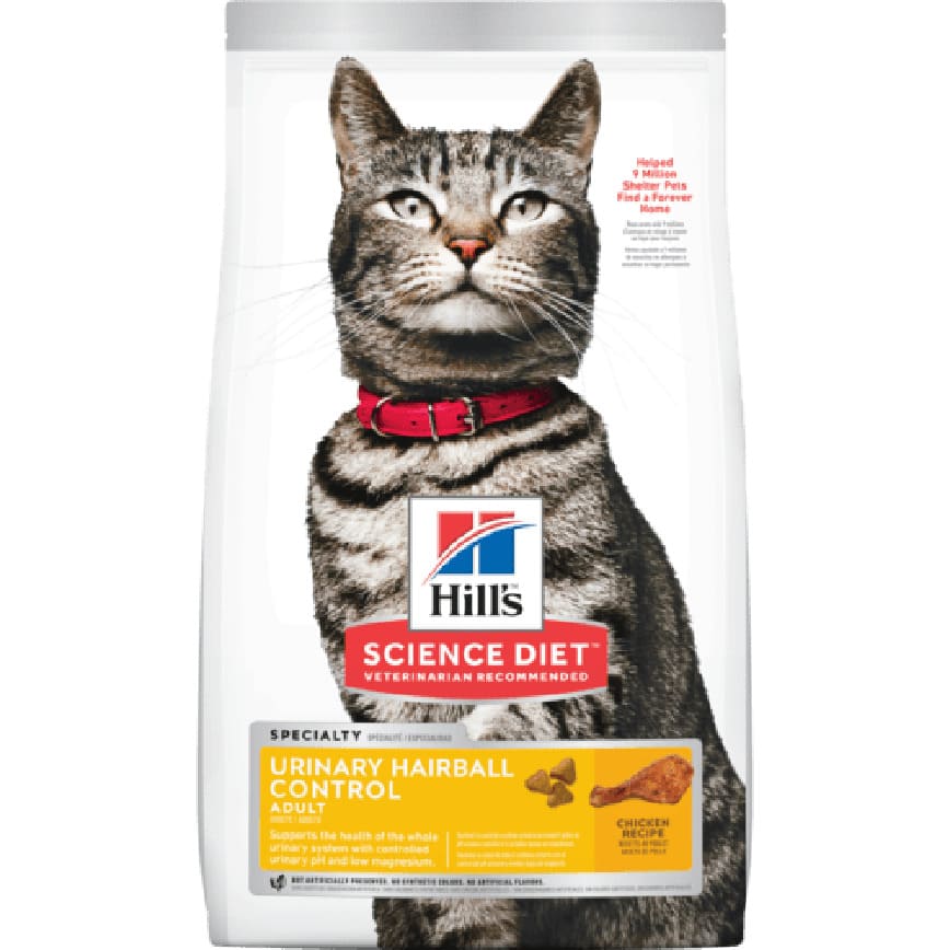 Hill's Science Diet ADULT 1-6 Urinary Hairball Control (#10135) 3.5lb 皇牌系列泌尿道健康和去毛球配方 成貓 (1-6歲)