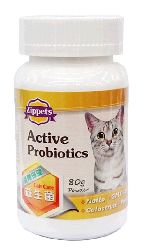 Zippets吉沛思貓咪營養保健系列 [Active Probiotics] 益生菌貓咪腸胃顆粒80g