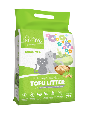 Cindy & Friends 綠茶味豆腐砂 Tofu Litter (Green Tea) - 7L