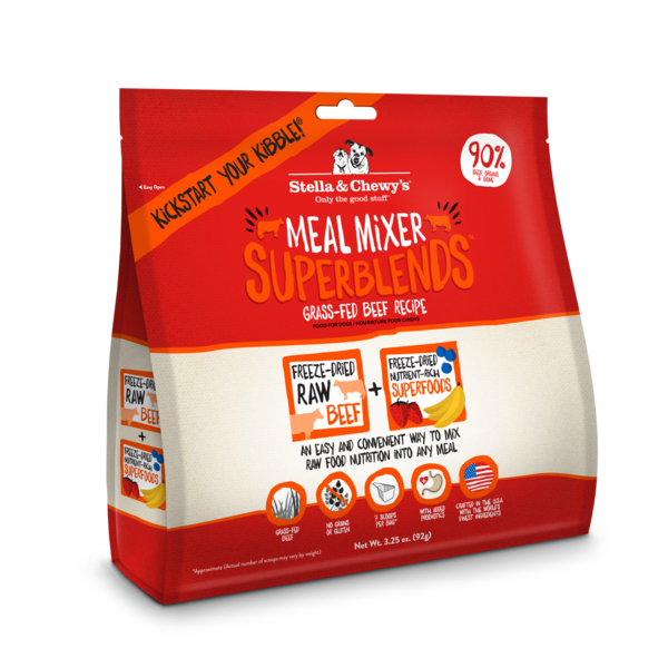 Stella & Chewy's DOG 超級‧乾糧伴侶 SC062 Meal Mixer Superblends For Dog 草飼牛配方 16oz