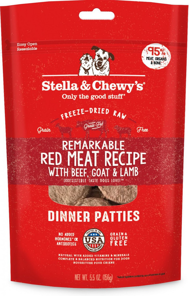 Stella & Chewy's DOG 凍乾脫水狗糧 SC107 Freeze Dried Dinner Patties for dog - 牛肉,山羊及羊肉配方 14oz