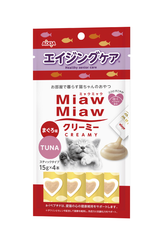 Aixia Miaw Miaw MMCM10 吞拿魚味長青保健肉醬 15g x 4條裝 紅包紫字