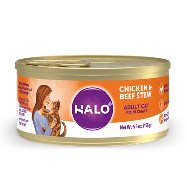 HALO 貓罐頭 Chicken & Beef STEW 5.5OZ 無穀野生雞肉&牛肉主食罐 40084