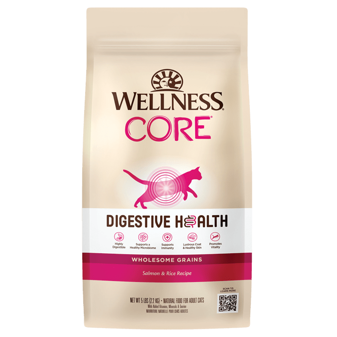 Wellness CORE Digestive Health 11lbs (89825) Salmon & Rice Formula 消化易嫩三文魚＋飯配方貓糧 11磅