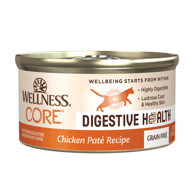 Wellness CORE Digestive Health Cat Canned Food - Chicken Pate  消化易無穀物雞肉配方主食貓罐頭 3oz (無麩質無卡拉膠)