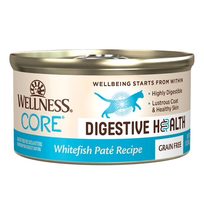 Wellness CORE Digestive Health Cat Canned Food - Whitefish Pate  消化易無穀物白魚配方主食貓罐頭 3oz (無麩質無卡拉膠)