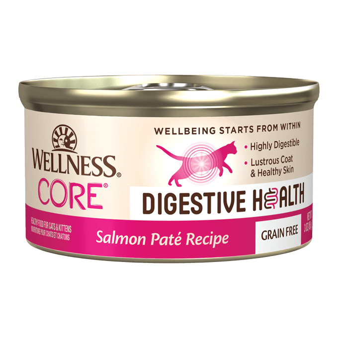 Wellness CORE Digestive Health Cat Canned Food - Salmon Pate  消化易無穀物三文魚配方主食貓罐頭 3oz (無麩質無卡拉膠)