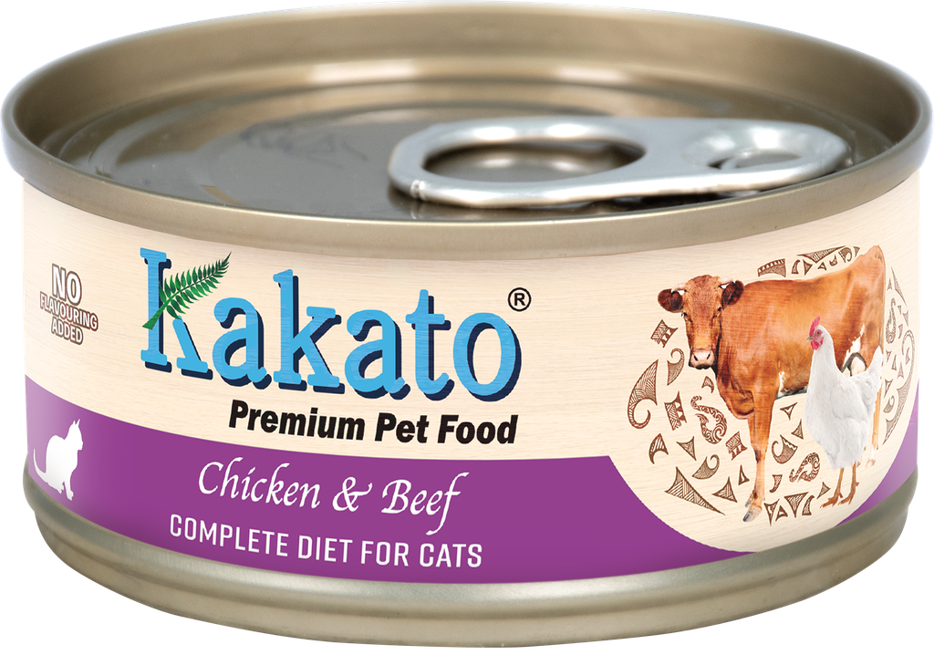 Kakato 卡格 (763) 全營養無穀物主食貓罐頭 - 雞肉、牛肉 70克 Grain Free Chicken & Beef 70g