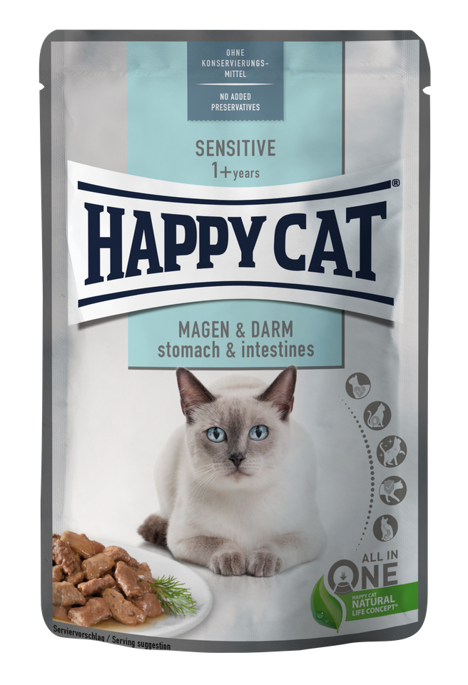 Happy Cat 主食濕包 Sensitive Stomach and Intestines 85g 關顧: 腸胃濕包 85克