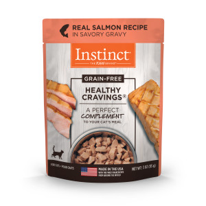 Nature's Variety Instinct Pouch Grain-Free Healthy Cravings Real Salmon Recipe in Savory Gravy 3oz (85g) 本能無穀物三文魚配方貓用濕糧鮮包 (NV Salmon 濕包)