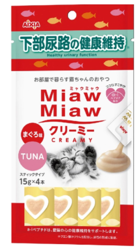 Aixia Miaw Miaw MMCM11 吞拿魚味 下部尿路の健康維持 保健肉醬 15g x 4條裝 