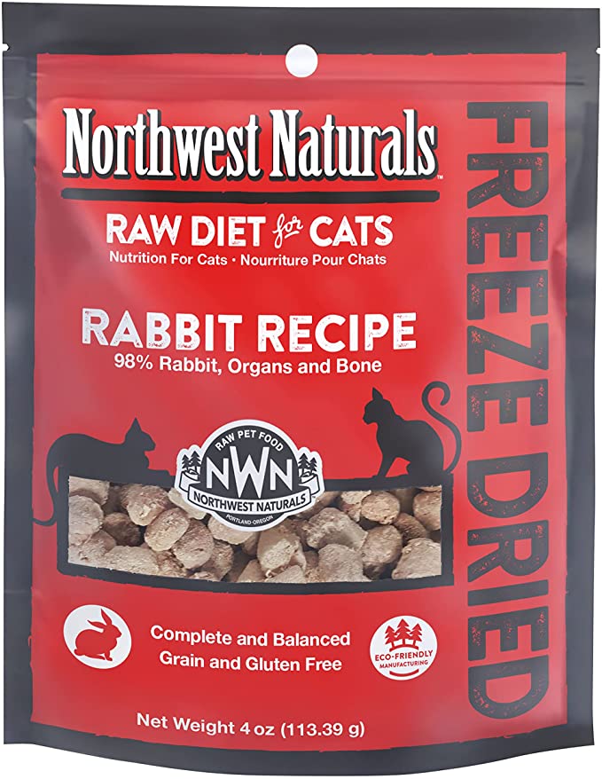 Northwest Naturals CAT Freeze Dried Rabbit recipe 04oz 無穀物凍乾小粒兔肉貓糧 (紅) (NWFFD04RB)