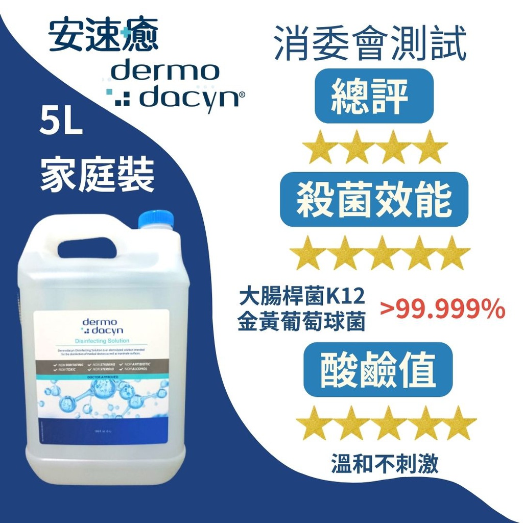 (有貨喇~) Dermodacyn 安速癒空氣淨化及除菌劑 5L (殺菌 消毒)