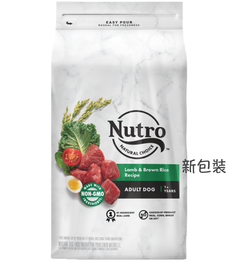 Nutro DOG Adult Lamb & Rice 12LB (Normal Bites) 狗糧 羊肉及全糙米成犬配方(標準粒) 12磅 