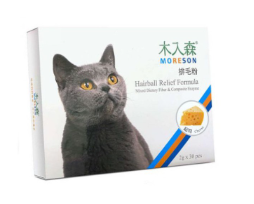 木入森排毛粉 Moreson Hairball Relief Formula 芝士風味 Cheese 2g x 30包 台灣製造