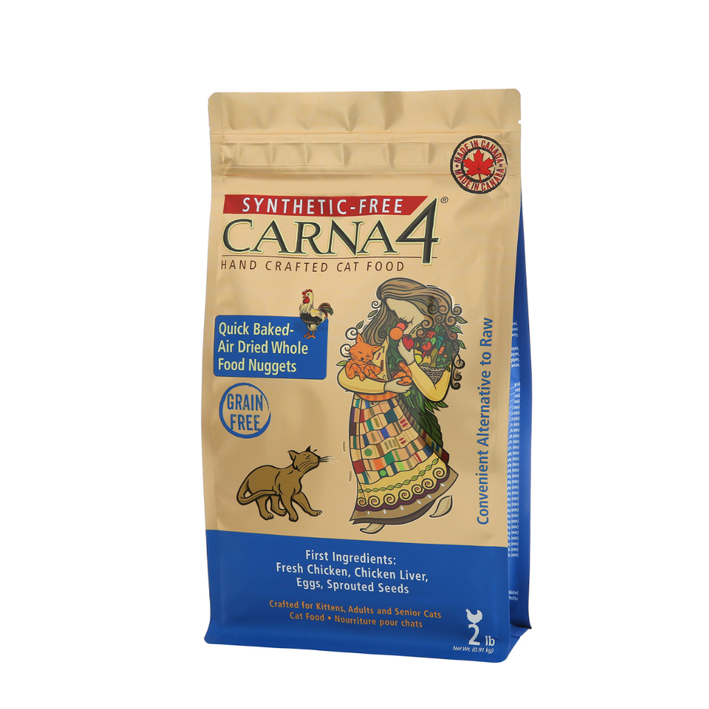 Carna4 卡娜芙 4lb Quick Baked-Air Dried Grain Free - CHICKEN Formula 低温烘焙風乾無穀物雞肉全貓糧 [CN3300]