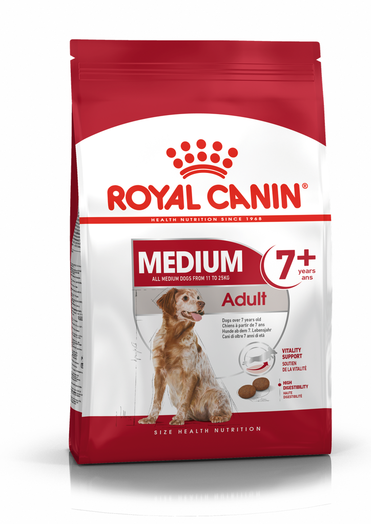 Royal Canin - Health Nutrition 健康營養系列 Medium Adult 7+ Dog 15KG 中型成犬7+營養配方15公斤[訂貨需時2-3天](原裝行貨)