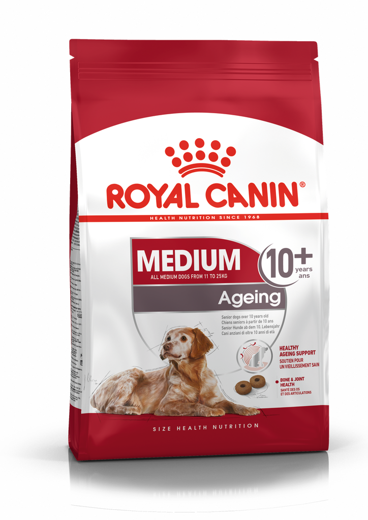 Royal Canin -  Health Nutrition 健康營養系列 Medium Ageing 10+ Dog 3KG 中型老犬10+營養配方3公斤[訂貨需時2-3天](原裝行貨)