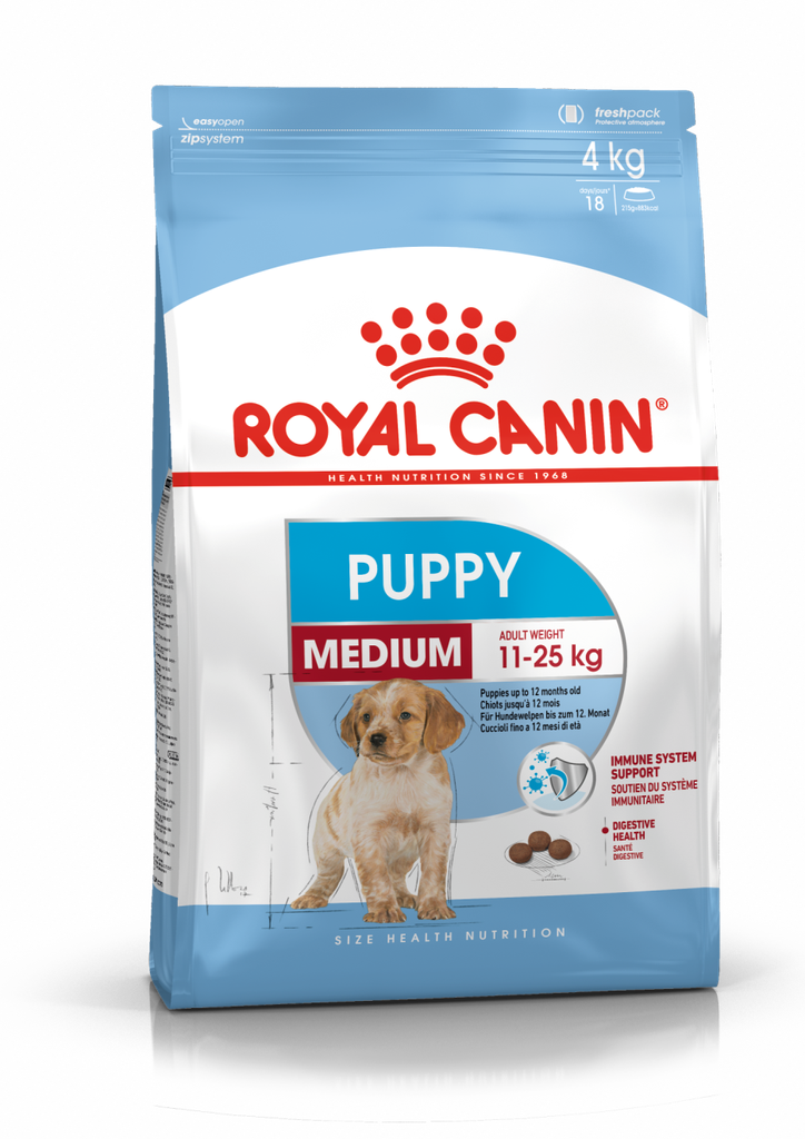 Royal Canin - Health Nutrition 健康營養系列 Medium Puppy 4KG 中型幼犬營養配方4公斤[訂貨需時2-3天](原裝行貨)