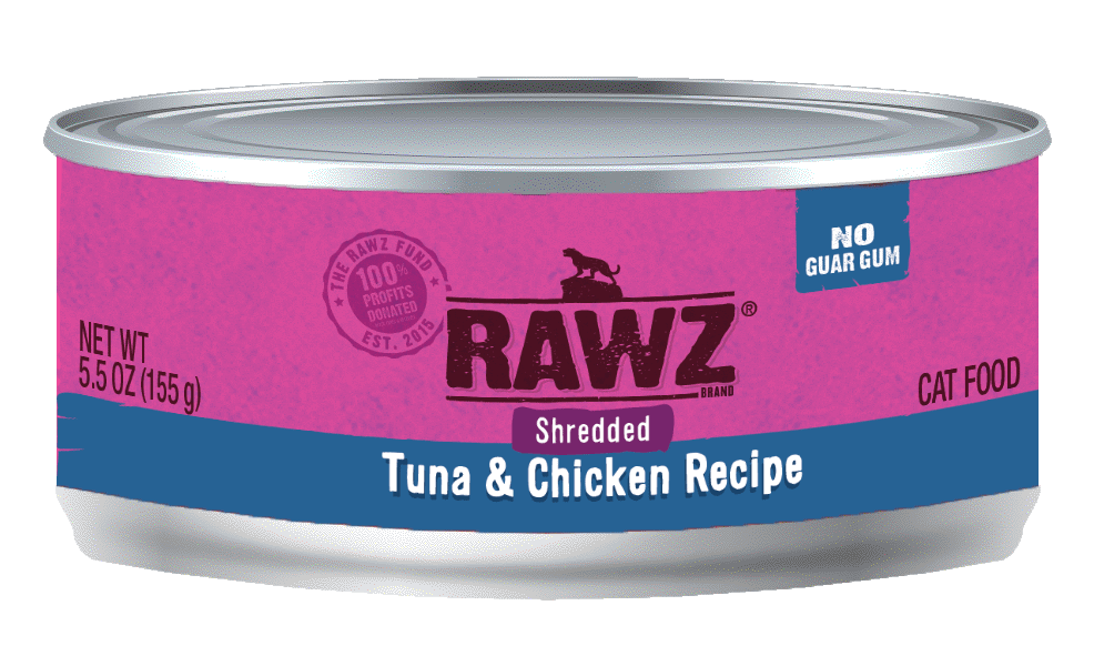 RAWZ Shredded Tuna & Chicken 吞拿魚+雞肉 Cat Food Recipe 肉絲主食貓罐 155g