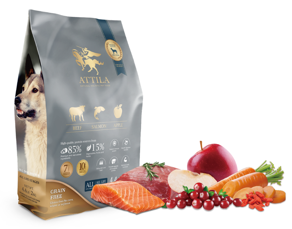 ATTILA 阿提拉狗糧 Beef & Salmon & Apple 黑牛+鮭魚+蘋果 2kg 無穀全齡狗糧 (LA2200)