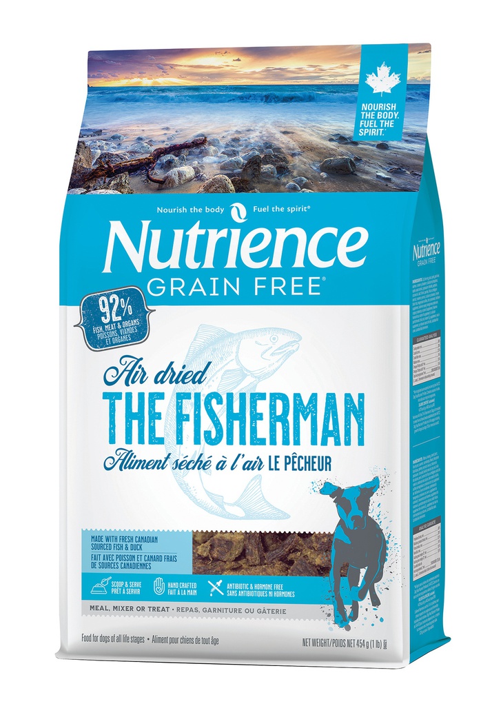 NUTRIENCE Grain Free 風乾犬糧 1KG Air Dried The Fisherman【海洋風味】鱈魚+鯡魚+鴨 全犬配方