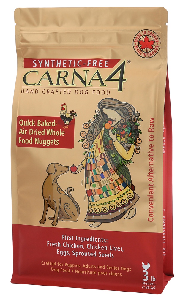 CARNA4 全狗糧 22LB Quick Baked Air Dried CHICKEN Formula 卡娜芙 烘焙風乾 雞肉(訂貨2-3天)